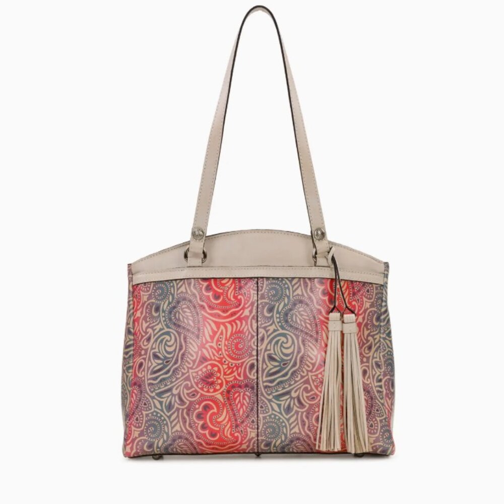 Patricia Nash Leather Poppy Tote Satchel Shoulder Bag "Greek Ombre" - New